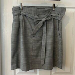 Banana Republic Gray Plaid Mini Skirt with Pockets